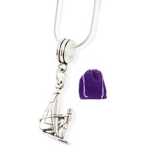 Wind Surfer Windsurfer Snake Chain Necklace